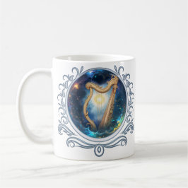 Caneca De Café Harpa Celestial dos Céus Limitados pela Lua.