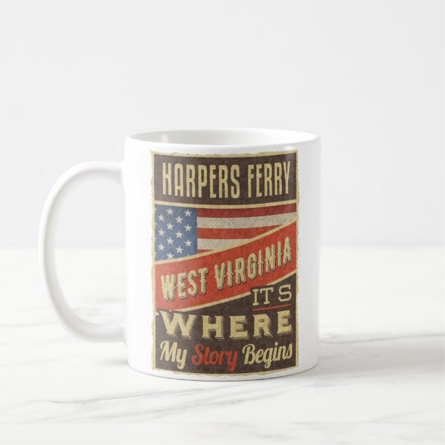 Caneca De Café Harpers Ferry West Virginia (Esquerda)