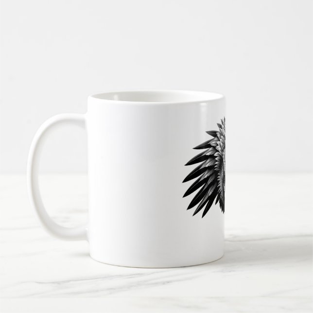 Caneca De Café Harpy Eagle Head Black & White T Shirt (Esquerda)