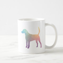 Caneca De Café Harrier Beagle Hound Dog Silhouette Geométrica