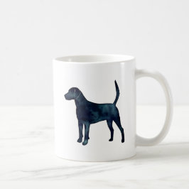 Caneca De Café Harrier Hound Beagle Black Watercolor Silhouette