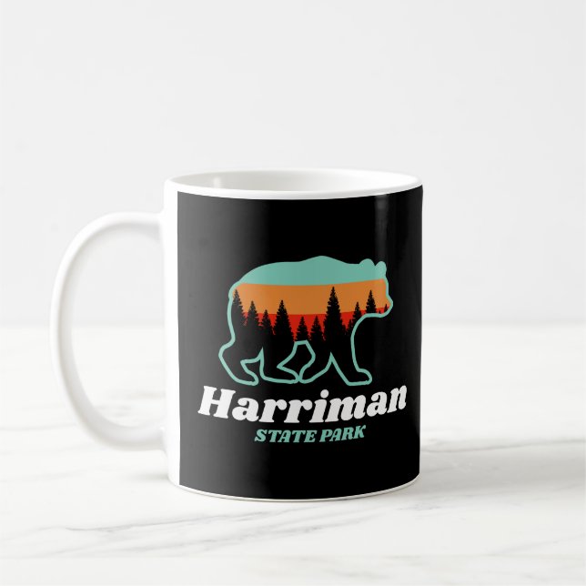 Caneca De Café Harriman State Park Idaho ID Bear Retro (Esquerda)