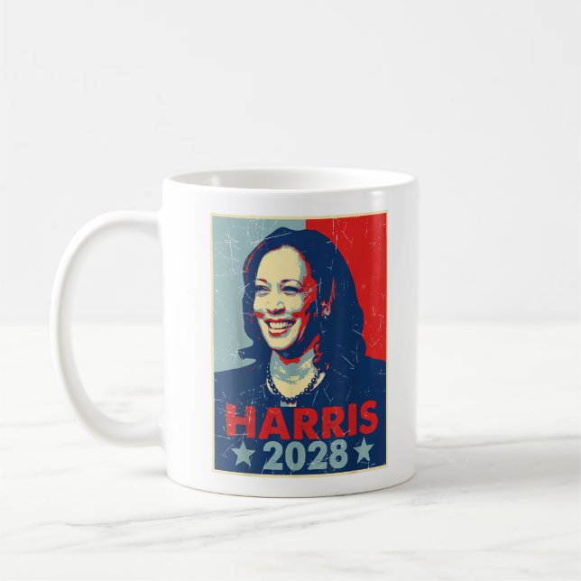 Caneca De Café Harris 2028 Kamala Harris 2028 Para Presidente (Esquerda)