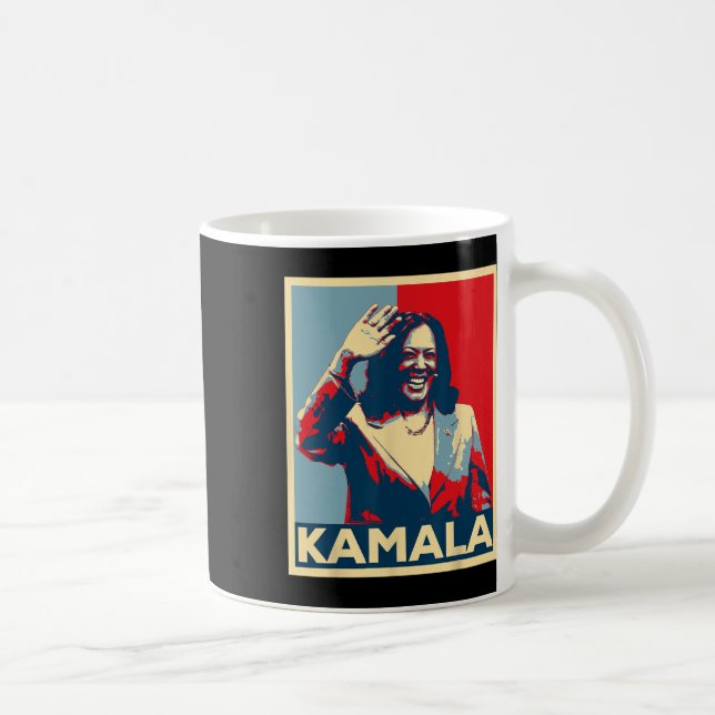 Caneca De Café Harris Para Presidente 2024, Poster Democrata Harr (Direita)