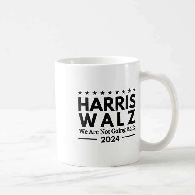 Caneca De Café Harris Tim Walz 2024 Não Voltaremos (Direita)