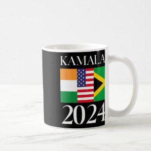 Caneca De Café Harris Vote em 2024 Bandeira jamaicana da Índia