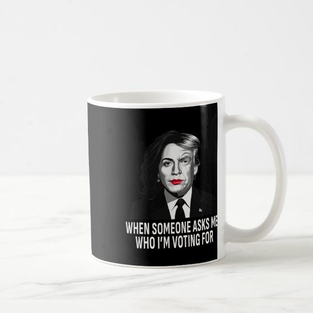 Caneca De Café Harris Vs Donald Trump Engraçado Memória Eleitoral (Direita)