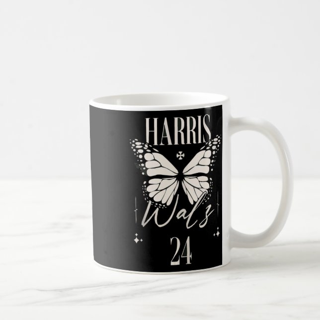 Caneca De Café Harris Waltz 2024 com borboletas no topo (Direita)