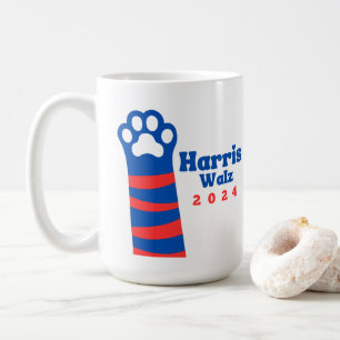 Caneca De Café Harris Walz 2024 Cat Ladies Democrat Election