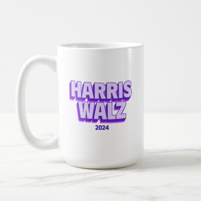 Caneca De Café Harris Walz 2024 Coffee Mug (Esquerda)
