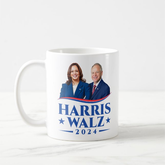 Caneca De Café Harris Walz 2024 foto (Esquerda)