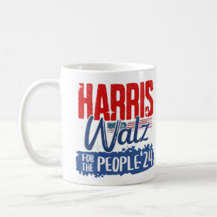 Caneca De Café Harris Walz 2024 Para o Povo Eleição Democrata