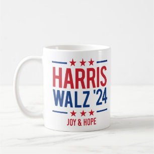 Caneca De Café Harris Walz '24 - Joy and Hope