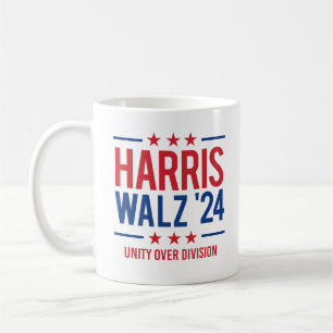 Caneca De Café Harris Walz '24 - Unity over Division