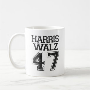 Caneca De Café Harris Walz 47º Presidente Vintage