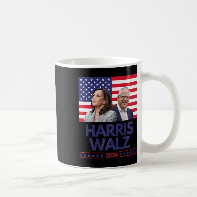 Caneca De Café Harris Walz Election Kamala Harris Tim Waltz Ameri (Direita)
