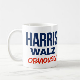 Caneca De Café Harris Walz obviamente