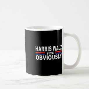 Caneca De Café Harris Walz Obviamente 2024 Kamala Harris Waltz 20