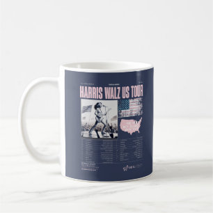 Caneca De Café Harris Walz US Tour Kamala ganha posse