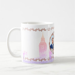 Caneca De Café Harry+Meghan Dourado/Rosa cor de fundo DIY