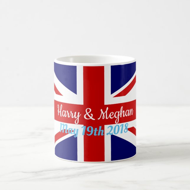 Caneca De Café Harry & Meghan, Union Jack (Centro)