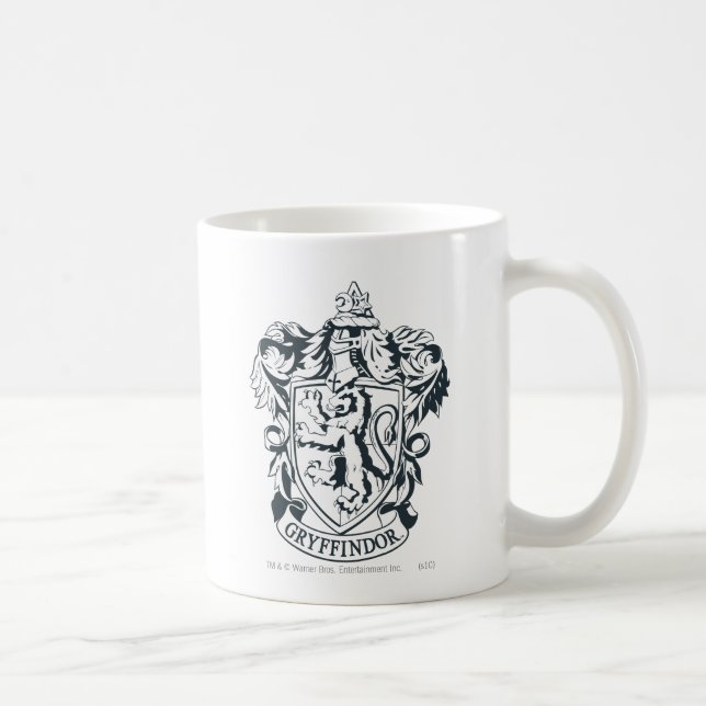 Caneca De Café Harry Potter | Desenho Estêncil da Gryffindor (Direita)