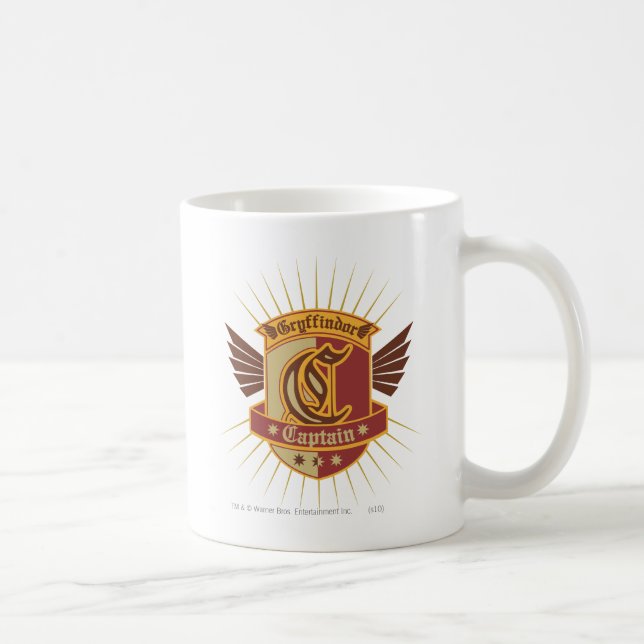 Caneca De Café Harry Potter | Grifinória Capitão de QUIDDITCH Emb (Direita)