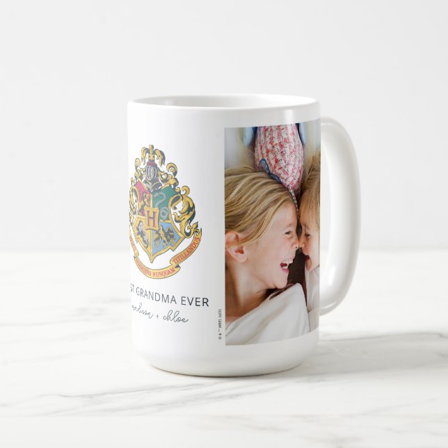 Caneca De Café Harry Potter | Hogwarts Crest - Melhor Avó (Frente Esquerda)
