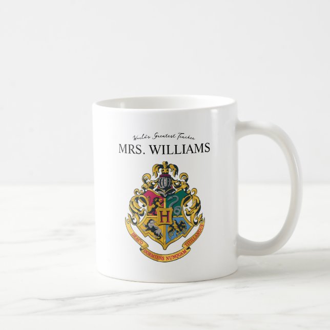 Caneca De Café Harry Potter | Hogwarts - Personalização do profes (Direita)