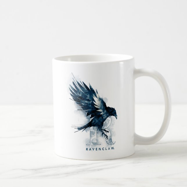 Caneca De Café Harry Potter| RAVENCLAW™ Raven Watercolor (Direita)