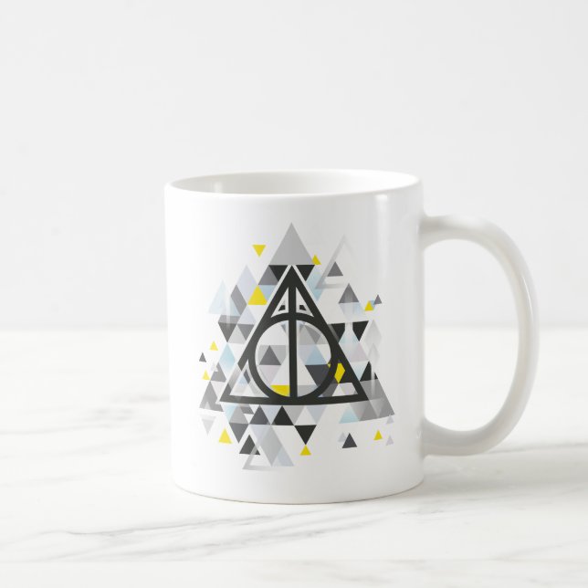 Caneca De Café Harry Potter | Símbolo geométrico de casco nu (Direita)
