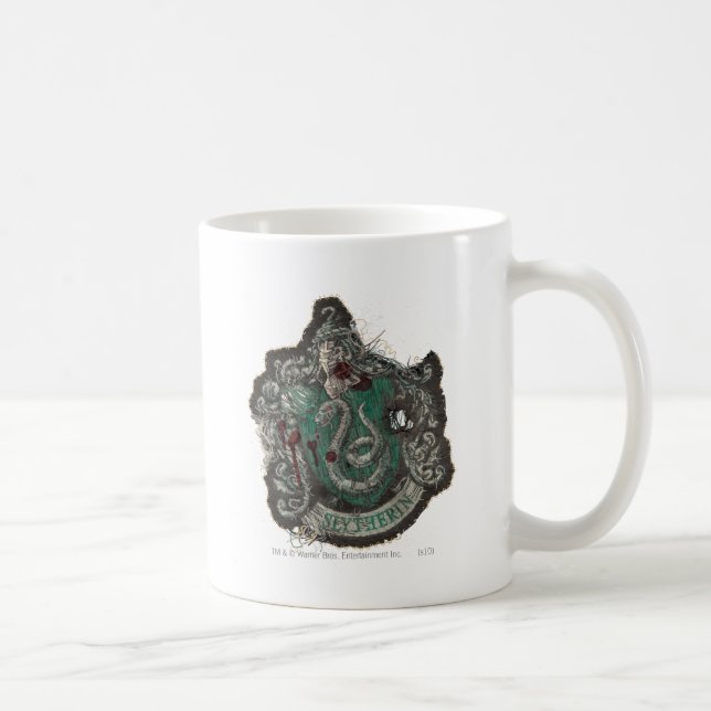 Caneca De Café Harry Potter | Slytherin Crest - Vintage (Direita)