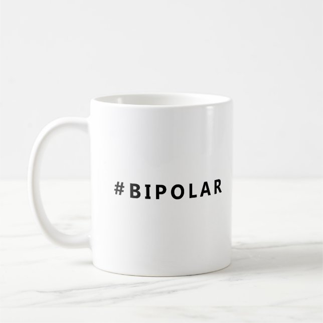 Caneca De Café Hashtag bipolar (Esquerda)