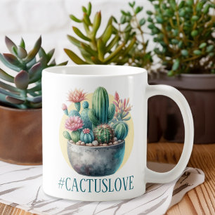 Caneca De Café Hashtag Cactuslove