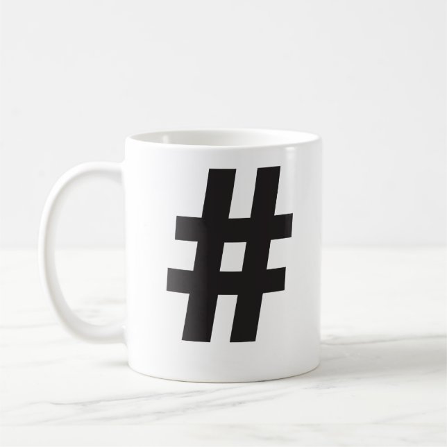 Caneca De Café Hashtag Mug (Esquerda)