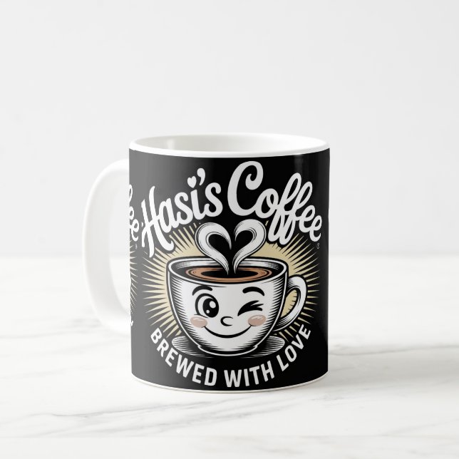 Caneca De Café Hasi’s Coffee Cute Smiling Cup Mug  (Frente Esquerda)