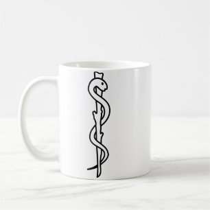Caneca De Café Haste Profissional de Asclépio Médica