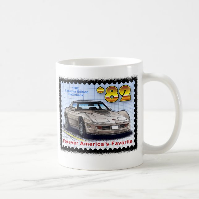 Caneca De Café Hatchback 1982 da edição do coletor Corveta (Direita)
