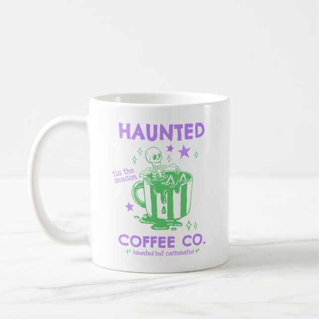 Caneca De Café Haunted Coffee Co Personalizado (Esquerda)