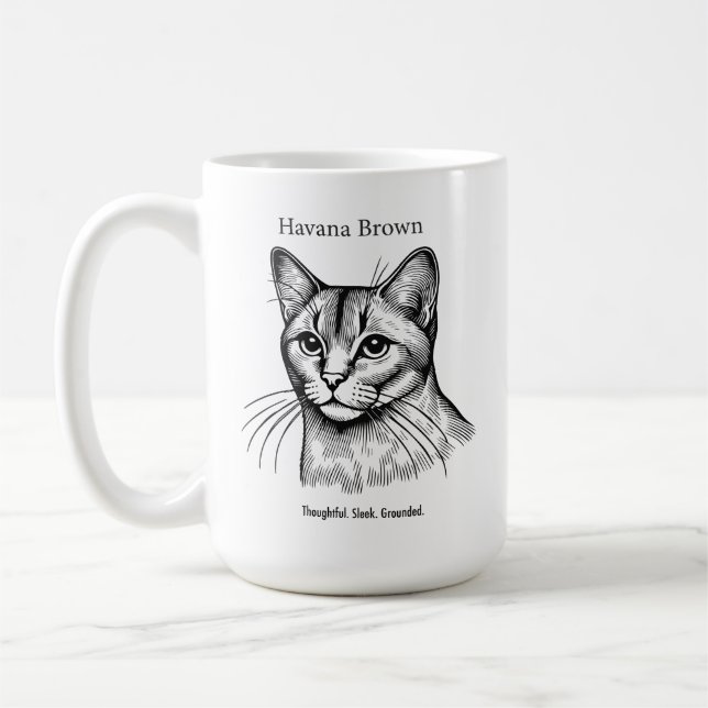 Caneca De Café Havana Brown Portrait (Esquerda)