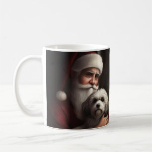 Caneca De Café Havanês com Papai Noel Natal Festivo