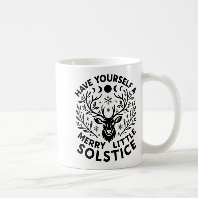 Caneca De Café Have Yourself A Merry Little Solstice Christmas Pa (Direita)