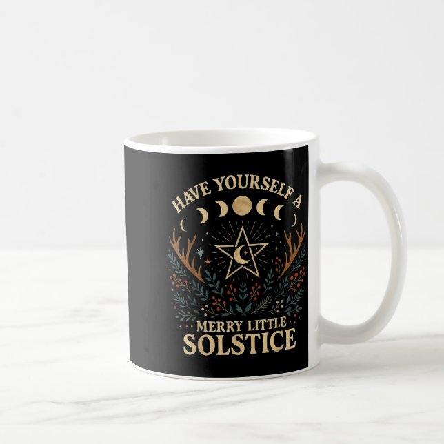 Caneca De Café Have Yourself A Merry Little Solstice Witchcore  (Direita)
