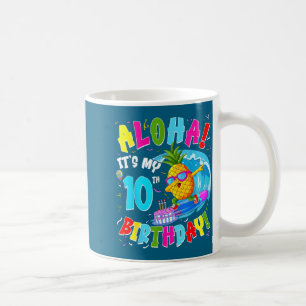 Caneca De Café Hawaii aloha aniversário de 10 anos menino havaian