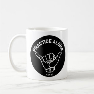 Caneca De Café Hawaii Practice Aloha Shaka (Hang solto)