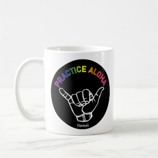 Caneca De Café Hawaii Practice Aloha Shaka (Hang solto)