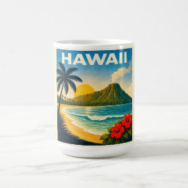 Caneca De Café Hawaii Vintage Travel Poster Mug