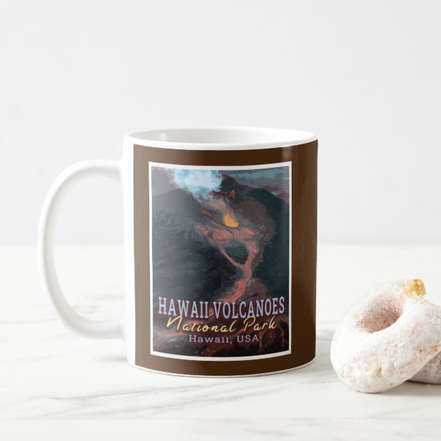 CANECA DE CAFÉ HAWAII VOLCANOES NATIONAL PARK - HAWAII EUA (Com Donut)