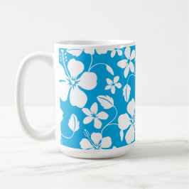 CANECA DE CAFÉ HAWAIIAN HULA (HIBISCUS) AZUL