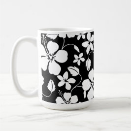 CANECA DE CAFÉ HAWAIIAN HULA (HIBISCUS) NEGRO CAFÉ MUG